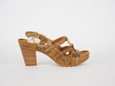 Womens Timberland EK Ring Ankle 11607 Tan Leather Strappy Heeled Sandals